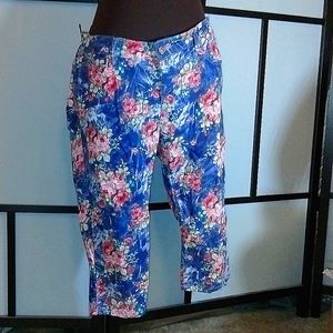 Exocet Floral cropped jeans with some stretch (size 18)